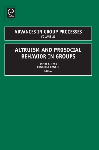 Cover image: Altruism and Prosocial Behavior in Groups 9781848555723