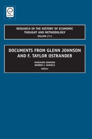Cover image: Documents from Glenn Johnson and F. Taylor Ostrander 9781848556607