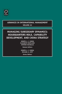 Imagen de portada: Managing Subsidiary Dynamics 9781848556669