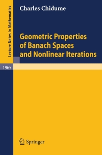 Cover image: Geometric Properties of Banach Spaces and Nonlinear Iterations 9781848821897