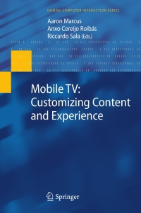 Immagine di copertina: Mobile TV: Customizing Content and Experience 9781848827004