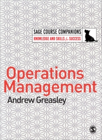 Imagen de portada: Operations Management 1st edition 9781412918824