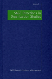 Cover image: SAGE Directions in Organization Studies 1st edition 9781848608689