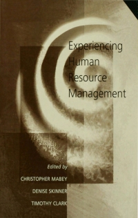Imagen de portada: Experiencing Human Resource Management 1st edition 9780761951162