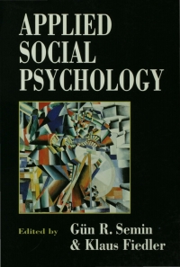 Imagen de portada: Applied Social Psychology 1st edition 9780803979253