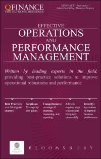صورة الغلاف: Effective Operations and Performance Management 1st edition 9781849300070