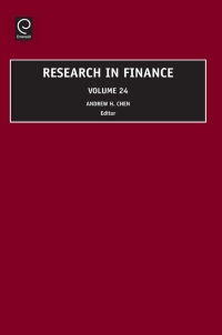 Cover image: Research in Finance 9780762313778