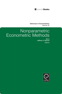 Immagine di copertina: Nonparametric Econometric Methods 9781849506236