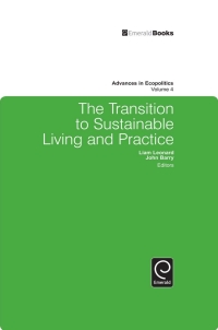Cover image: The Transition to Sustainable Living and Practice 9781849506410