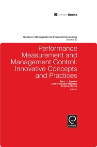 صورة الغلاف: Performance Measurement and Management Control 9781849507240