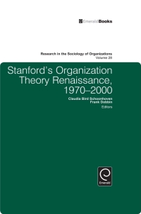 Imagen de portada: Stanford's Organization Theory Renaissance, 1970-2000 9781849509305