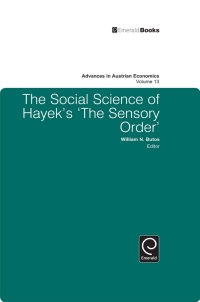 Cover image: The Social Science of Hayek's The Sensory Order 9781849509749