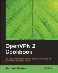 Cover image: OpenVPN 2 Cookbook 1st edition 9781849510103