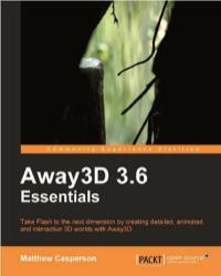 Immagine di copertina: Away3D 3.6 Essentials 1st edition 9781849512060