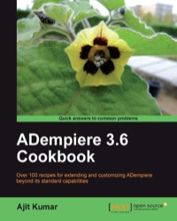 صورة الغلاف: ADempiere 3.6 Cookbook 1st edition 9781849513388