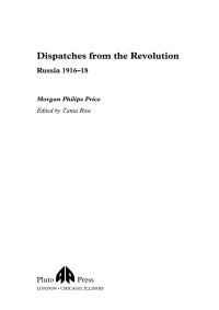 Imagen de portada: Dispatches From the Revolution 1st edition 9780745312057