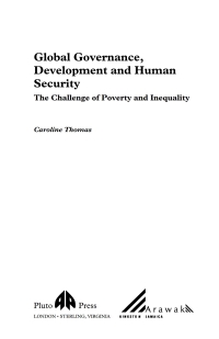表紙画像: Global Governance, Development and Human Security 1st edition 9780745314211