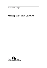 Cover image: Menopause and Culture 1st edition 9780745314884