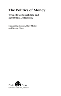 Imagen de portada: The Politics of Money 1st edition 9780745317212