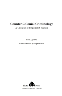 Cover image: Counter-Colonial Criminology 1st edition 9780745318851