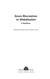Cover image: Green Alternatives to Globalisation 1st edition 9780745319322