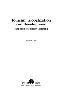 Cover image: Tourism, Globalization and Development 1st edition 9780745319995