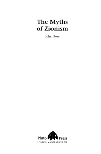 Imagen de portada: The Myths of Zionism 1st edition 9780745320557