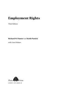 Cover image: Employment Rights 3rd edition 9780745321240