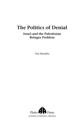Cover image: The Politics of Denial 1st edition 9780745321202