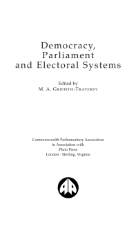 Cover image: Democracy, Parliament and Electoral Systems 1st edition 9780745321547