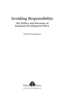 Cover image: Avoiding Responsibility 1st edition 9780745321899