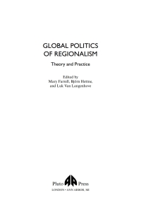 Cover image: Global Politics of Regionalism 1st edition 9780745322636
