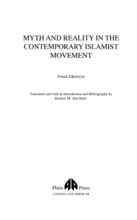 Imagen de portada: Myth and Reality in the Contemporary Islamist Movement 1st edition 9780745322469