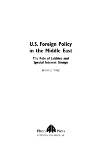 Imagen de portada: US Foreign Policy in the Middle East 1st edition 9780745322582