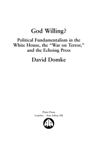 Imagen de portada: God Willing? 1st edition 9780745323053