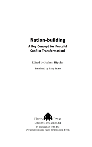 Cover image: Nation-Building 1st edition 9780745323367