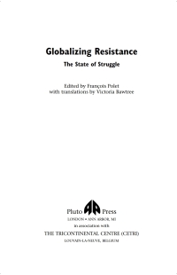 Cover image: Globalizing Resistance 1st edition 9780745323558