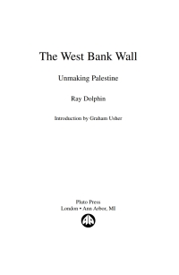 Omslagafbeelding: The West Bank Wall 1st edition 9780745324333
