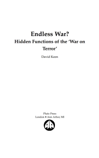 Cover image: Endless War? 1st edition 9780745324166