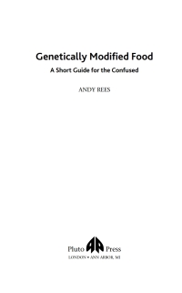 Cover image: Genetically Modified Food 1st edition 9780745324401