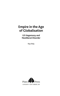 Imagen de portada: Empire in the Age of Globalisation 1st edition 9780745324487