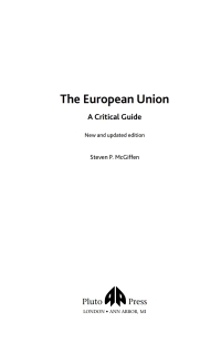 صورة الغلاف: The European Union 1st edition 9780745325064