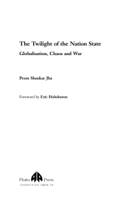 Cover image: The Twilight of the Nation State 1st edition 9780745325293