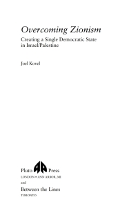 Omslagafbeelding: Overcoming Zionism 1st edition 9780745325699