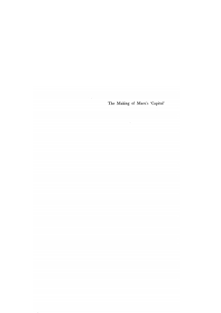 表紙画像: The Making of Marx's Capital Volume 1 1st edition 9780861049158