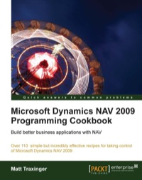 Omslagafbeelding: Microsoft Dynamics NAV 2009 Programming Cookbook 1st edition 9781849680943