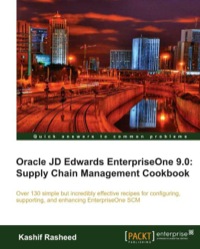 Cover image: Oracle JD Edwards EnterpriseOne 9.0: Supply Chain Management Cookbook 1st edition 9781849681964