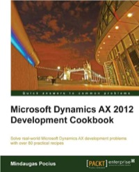 Imagen de portada: Microsoft Dynamics AX 2012 Development Cookbook 1st edition 9781849684644