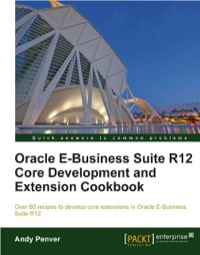 Omslagafbeelding: Oracle E-Business Suite R12 Core Development and Extension Cookbook 1st edition 9781849684842