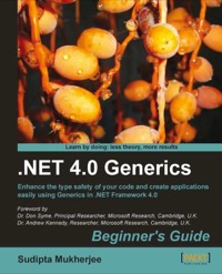 Cover image: .NET Generics 4.0 Beginner’s Guide 1st edition 9781849690782
